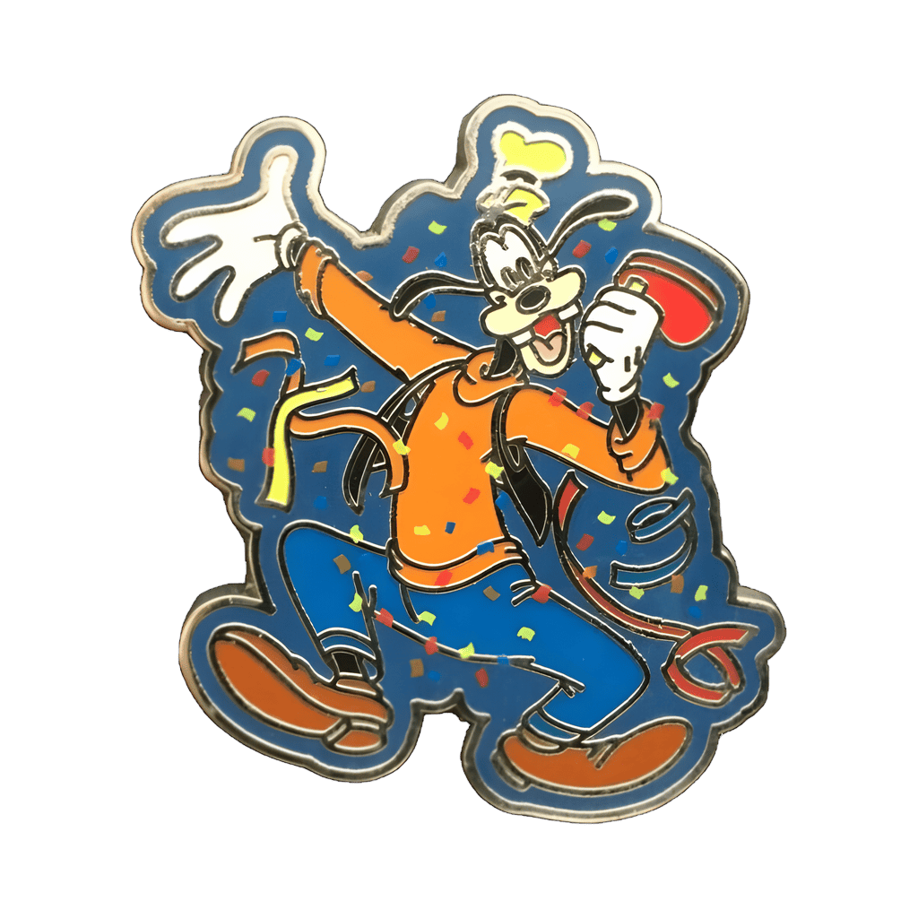 Goofy with Confetti and Noisemaker Disney pin