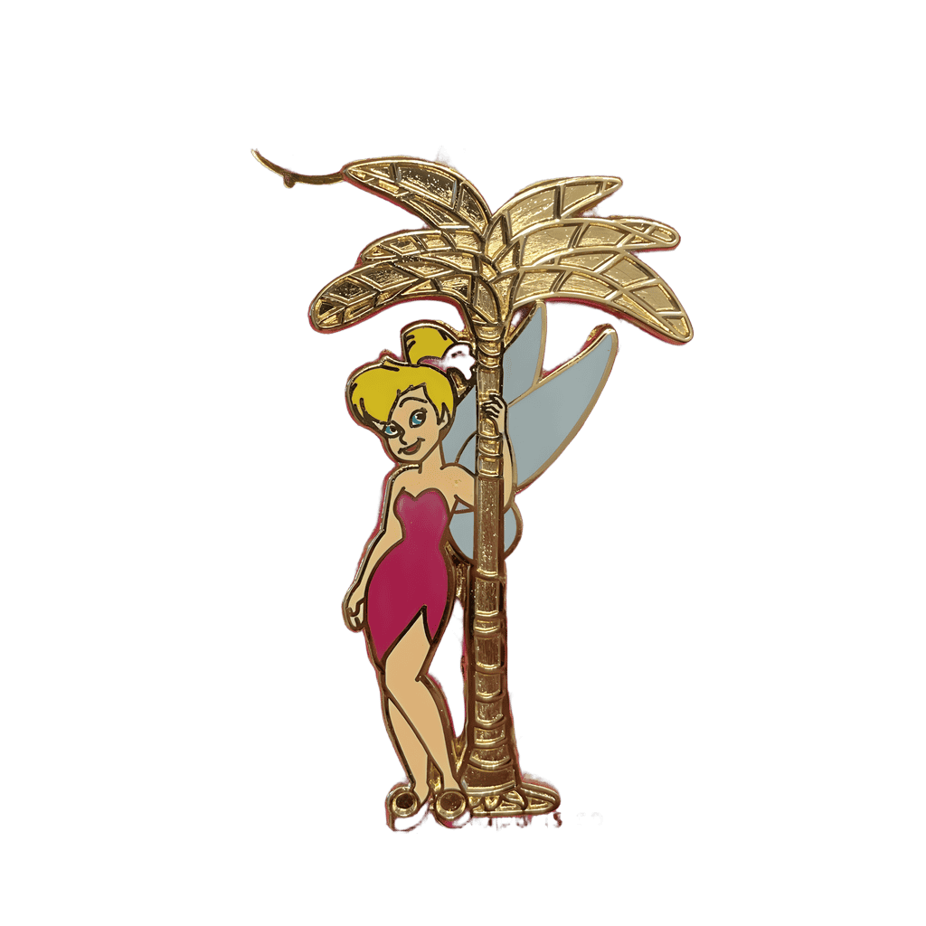 Tinkerbell with palm tree Disney pin