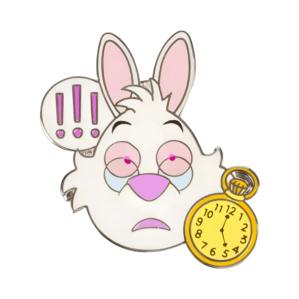 Fearful White Rabbit Disney pin