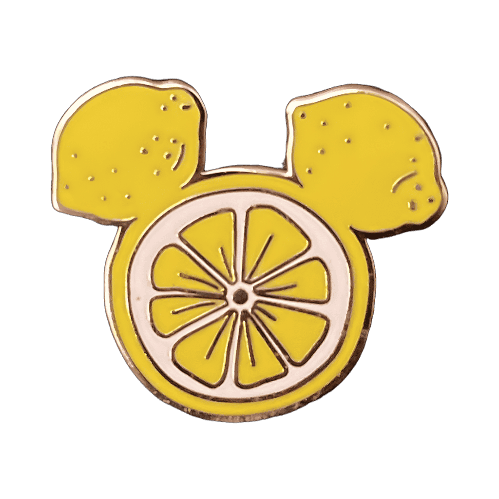 Lemon Mickey Head Disney pin