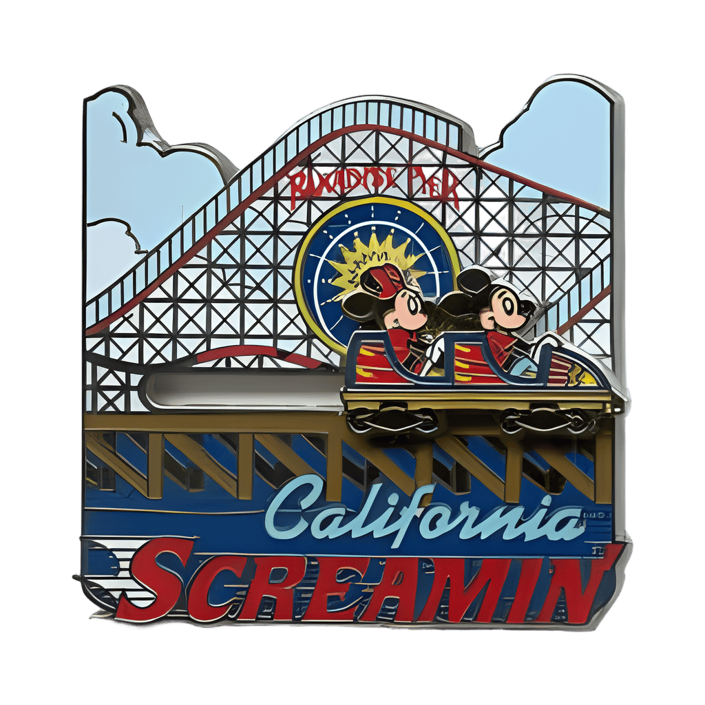 Mickey & Minnie Launch Slider (Paradise Pier Sun Version) Disney pin