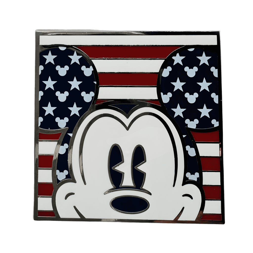 Big Face Mickey Square - American Flag Disney pin