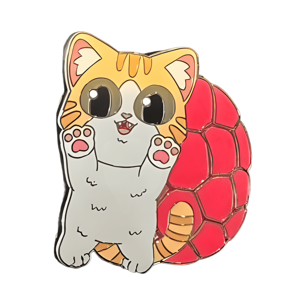 Orange White Flerkitten and Egg Hive Disney pin