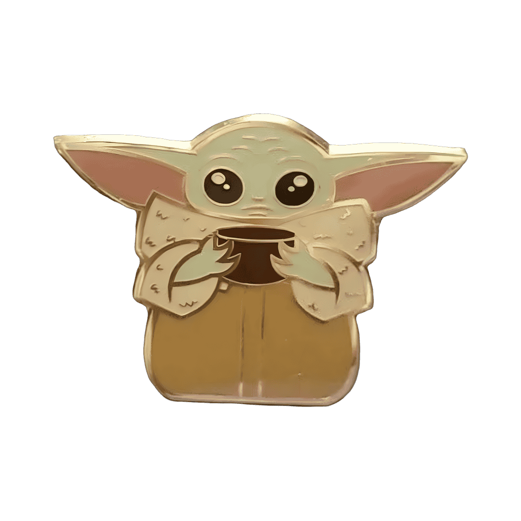 Drinking from cup Disney pin