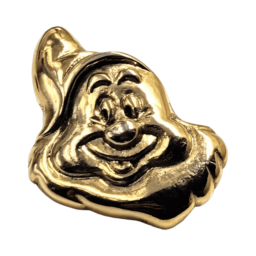 Gold Happy Disney pin