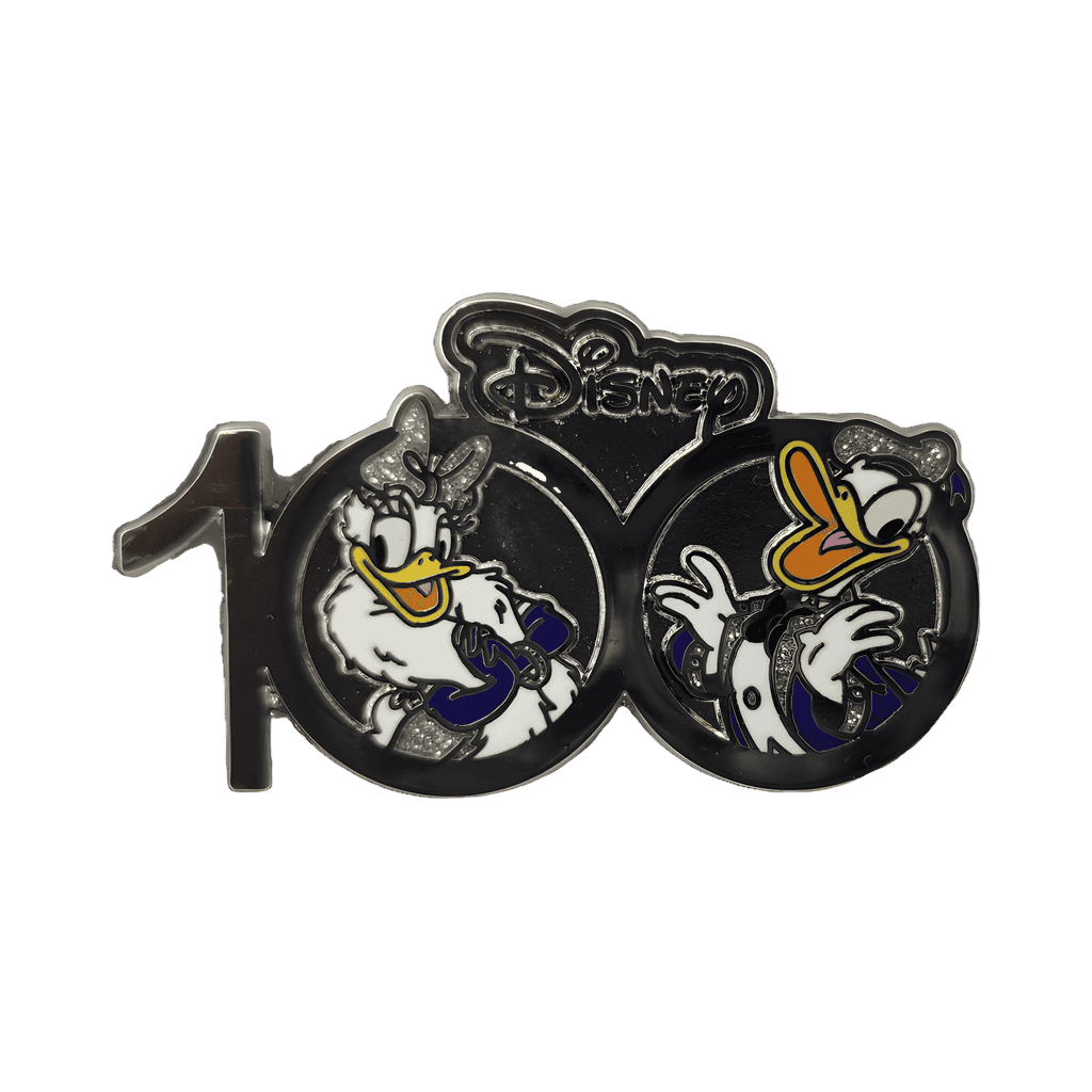 Donald and Daisy Duck in Disney100 Logo Disney pin