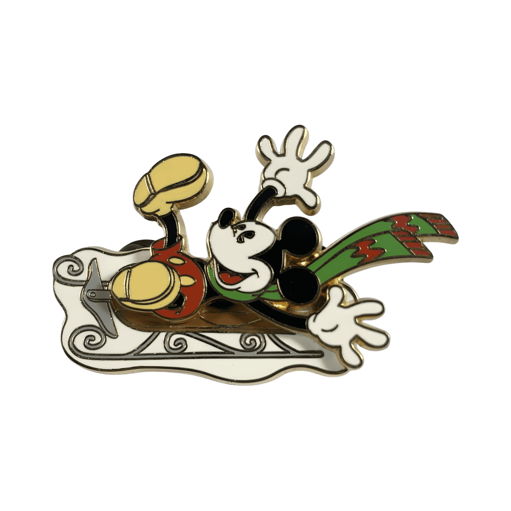 Mickey on a Sled Disney pin