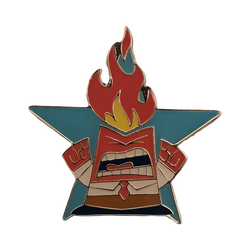 Anger Pixar Star Disney pin