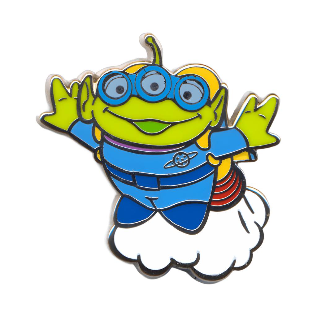 Little Green Man Flying Disney pin