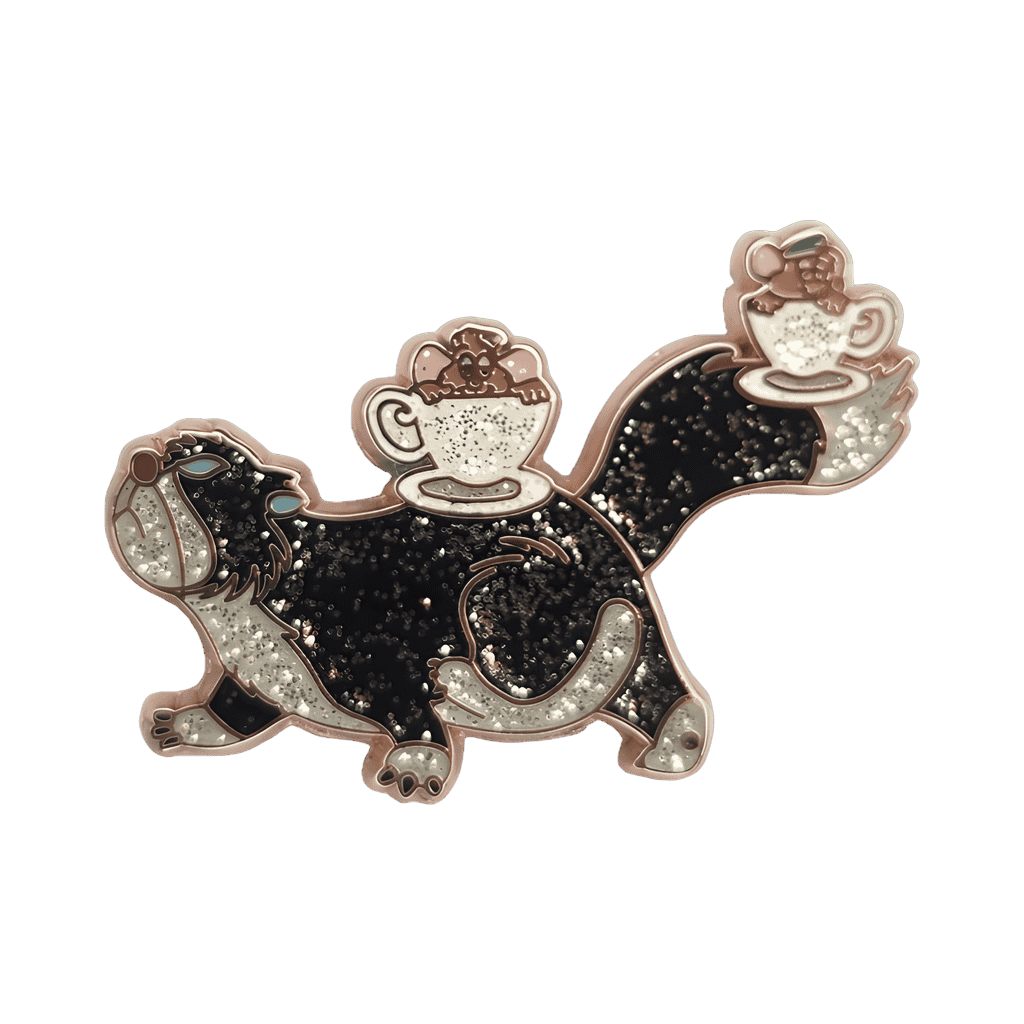 Glitter Lucifer Carrying Teacups Disney pin