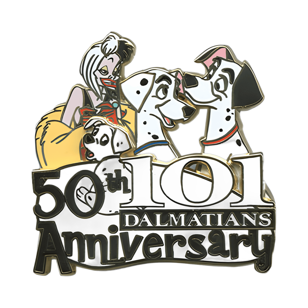 50th Anniversary - Cruella De Vil, Pongo, Perdita and puppy Disney pin