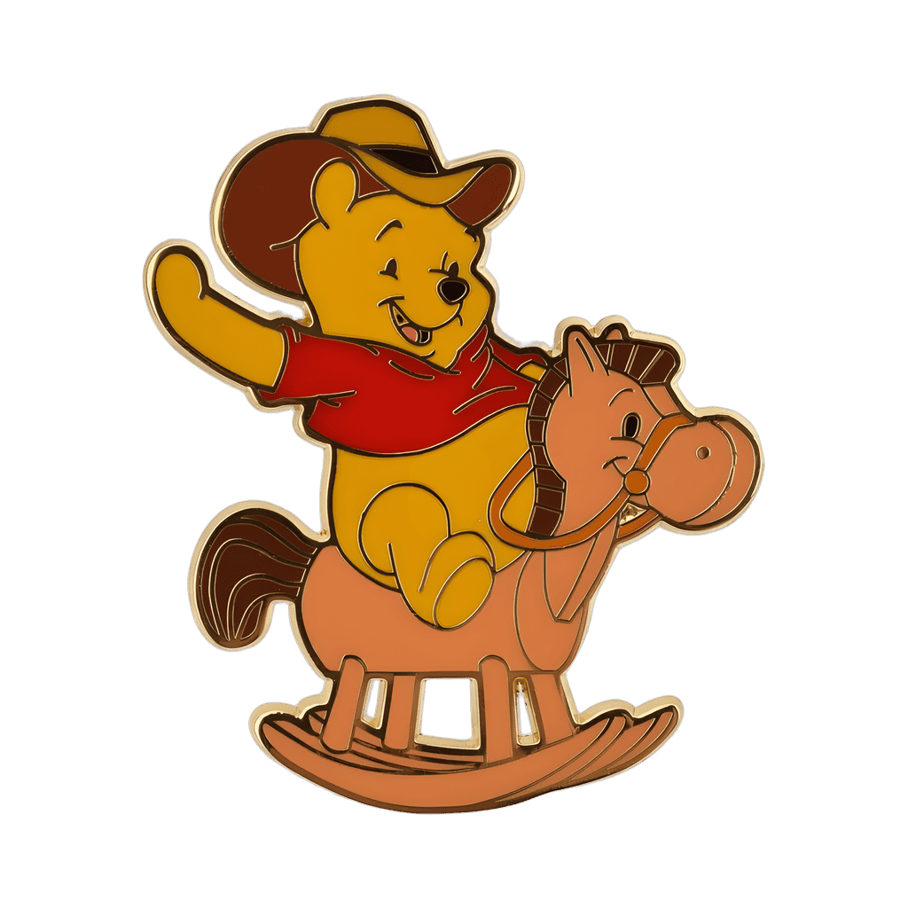 Cowboy Winnie the Pooh Rocking Horse Disney pin