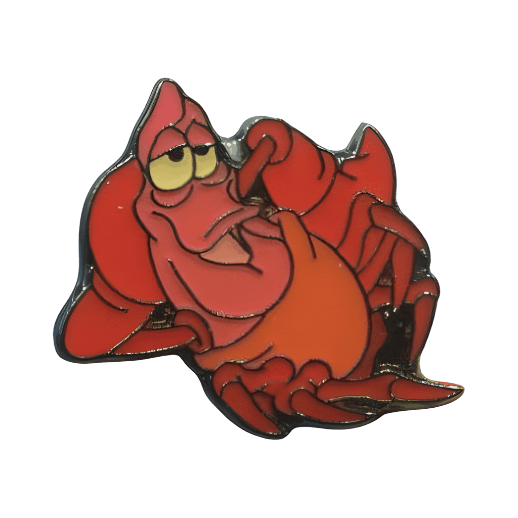 Sebastian on side Disney pin