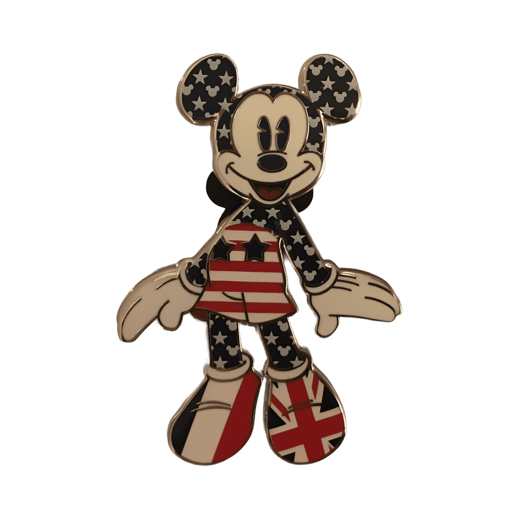 American/French/British Flags Mickey Disney pin