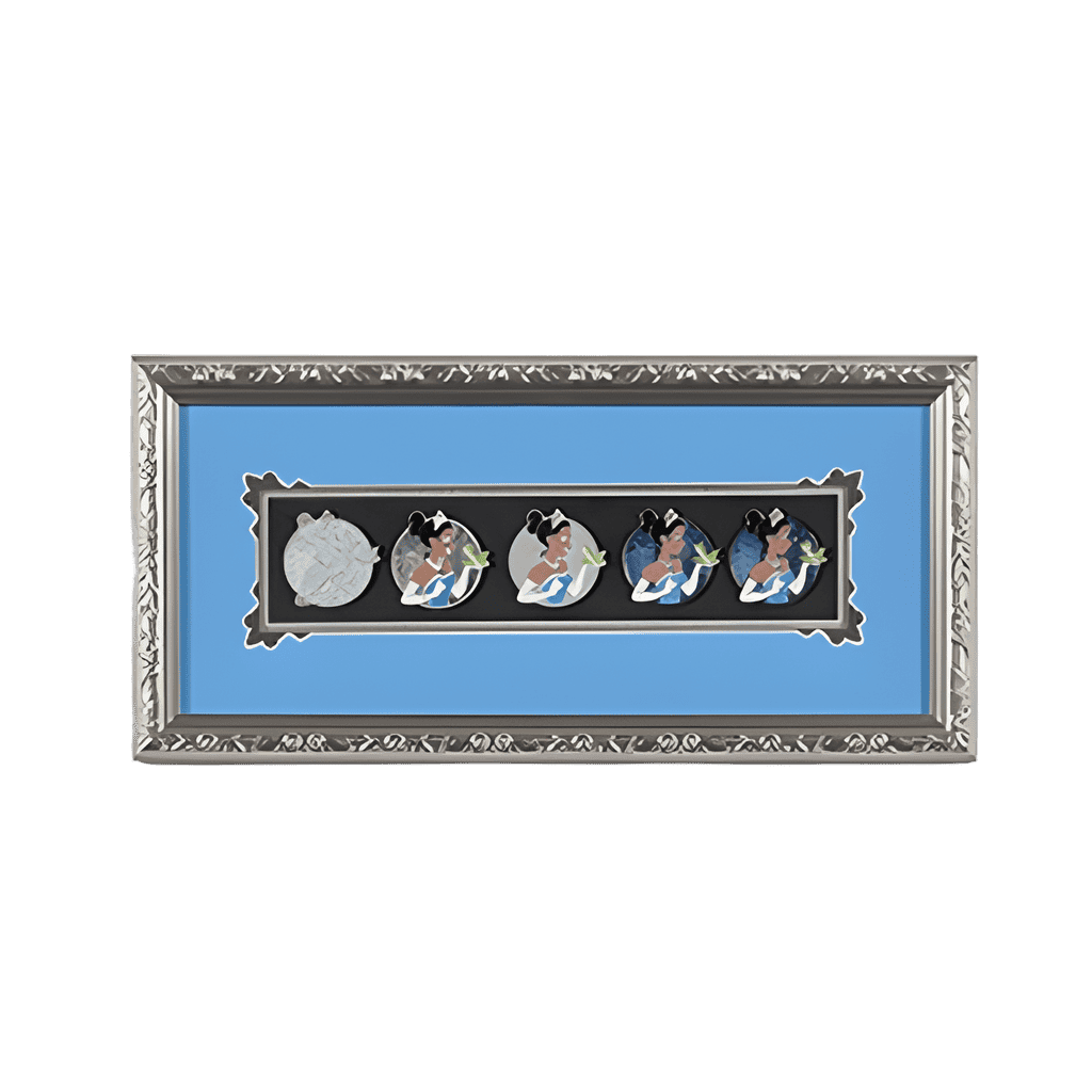 Tiana Pin Progression Artist Proof Framed Pin Set Disney pin