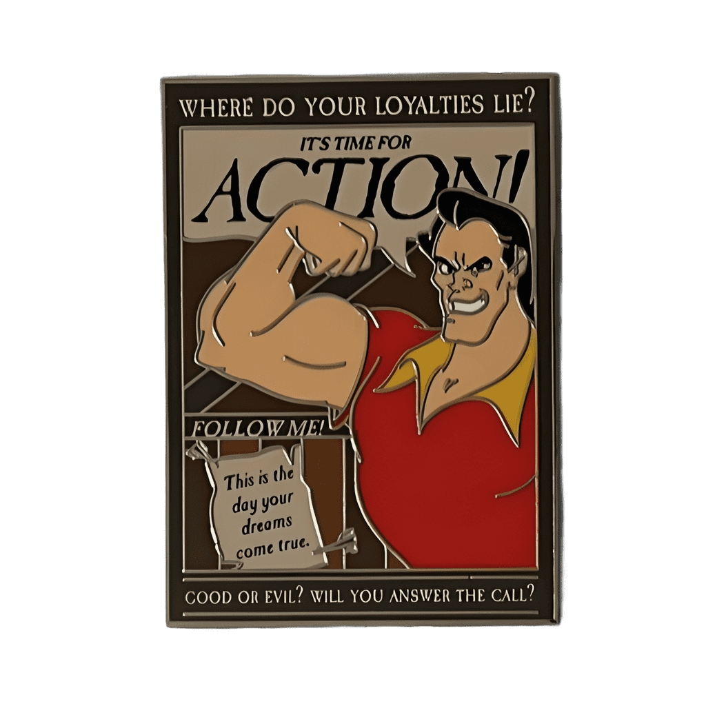 Gaston Action Disney pin