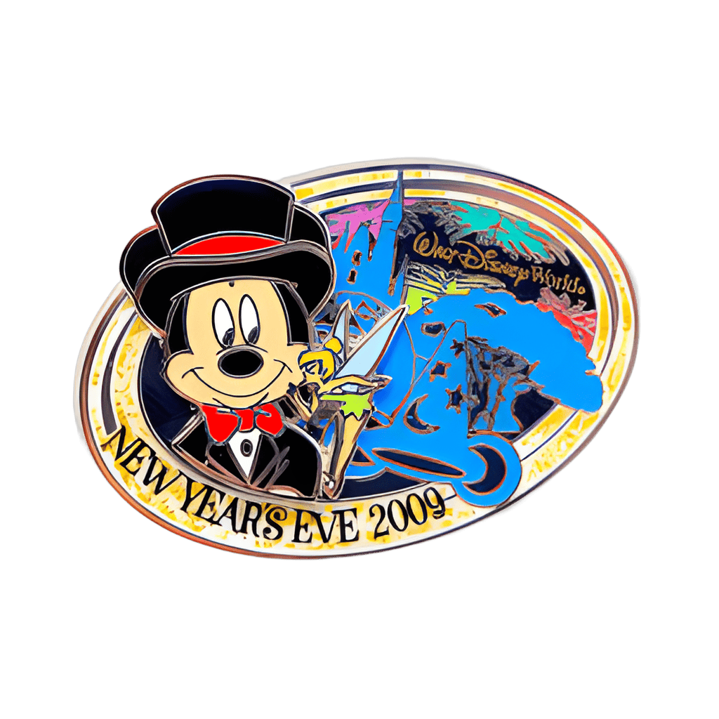 New Years Eve 2009 Mickey Mouse and Tinker Bell Disney pin