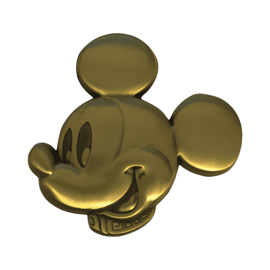 Golden Mickey Head Disney pin