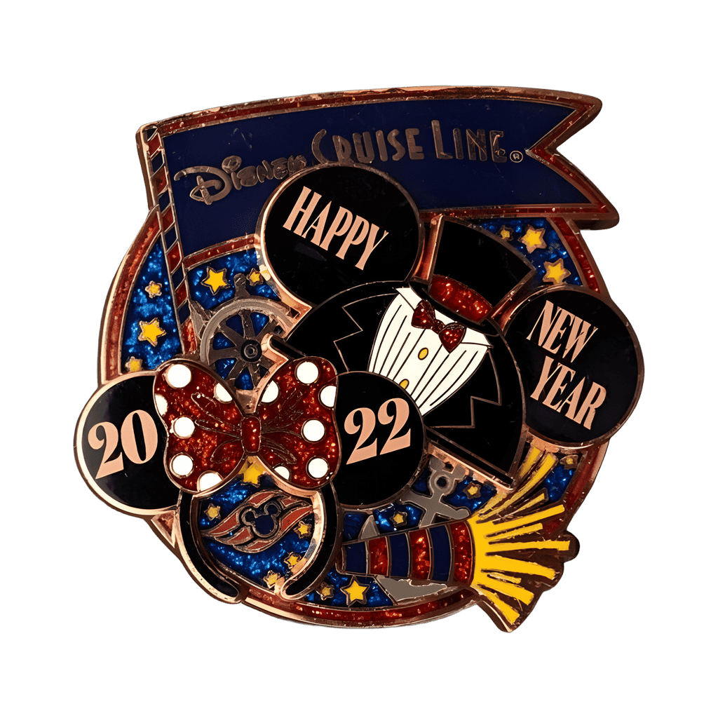 WDW - Happy New Year 2022 - Mickey Mouse Ear Hat and Minnie Mouse Ear Headband Disney pin