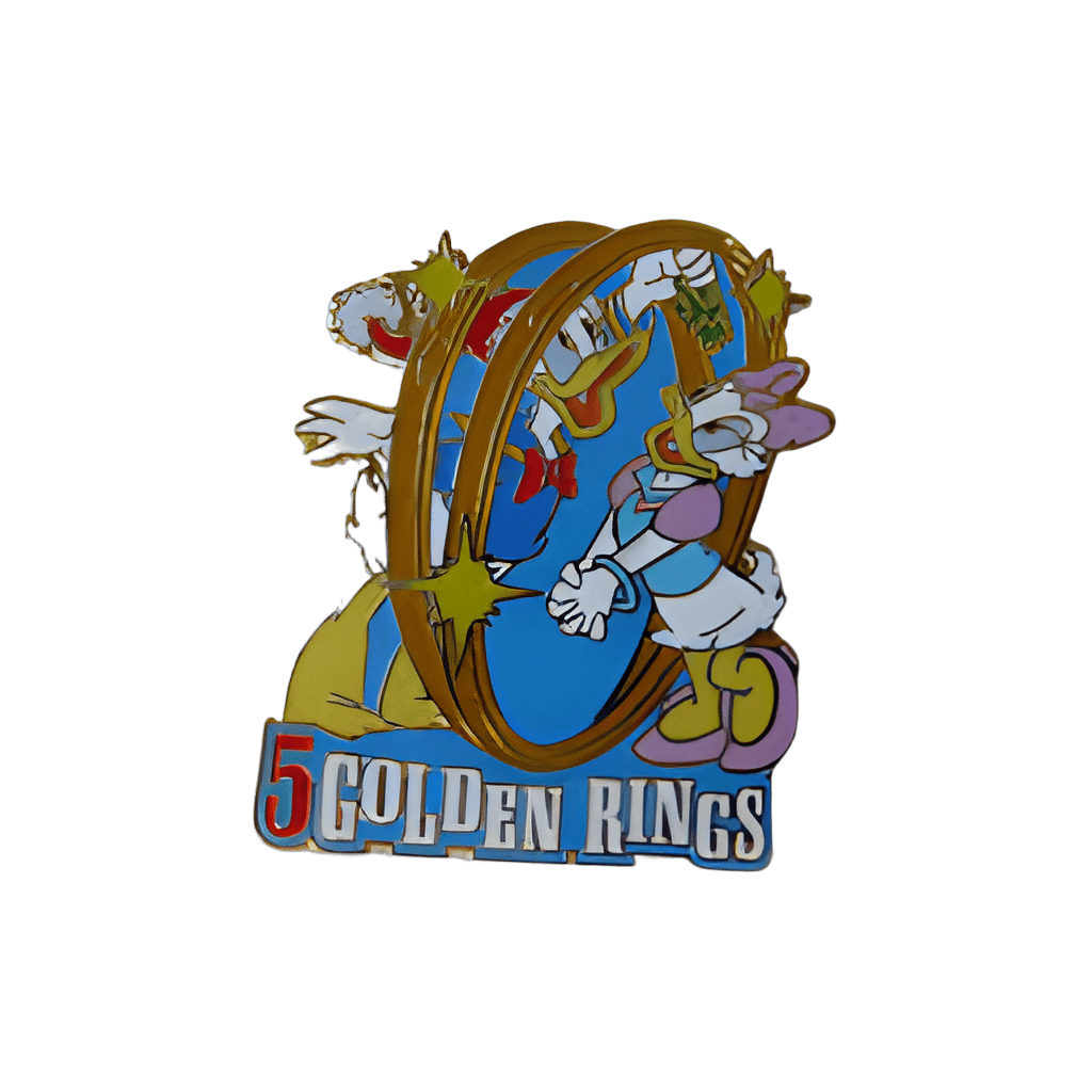 5 Golden Rings - Donald & Daisy Disney pin