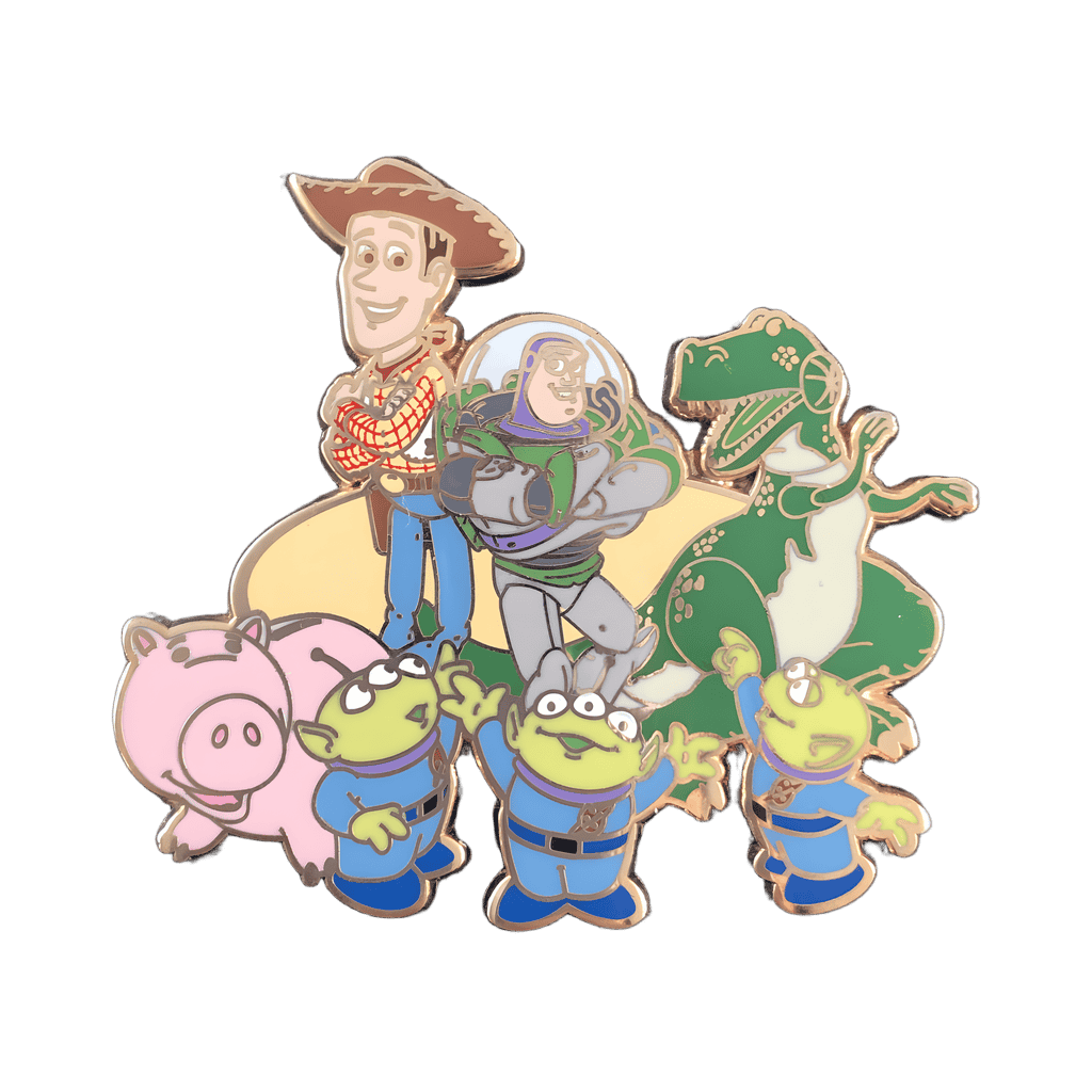 Woody, Buzz, Rex, Ham and Little Green Men Disney pin