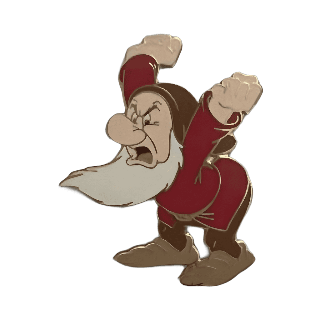 Grumpy Fists in Air Angry Disney pin