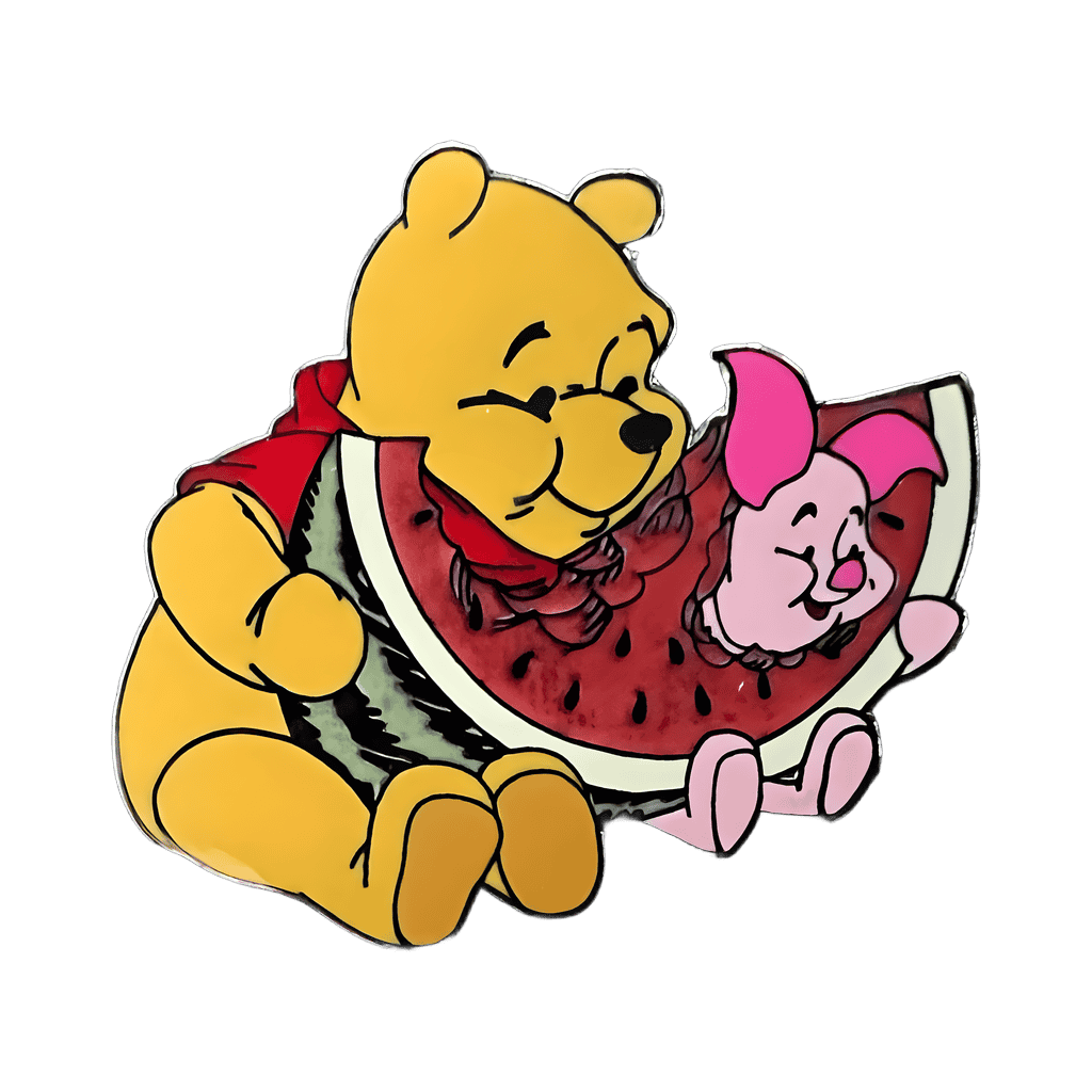 Pooh and Piglet Eating Watermelon Disney pin