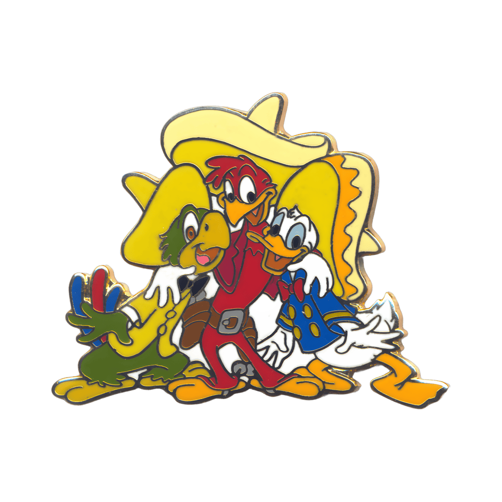 Panchito Hugging Donald and Jose Disney pin