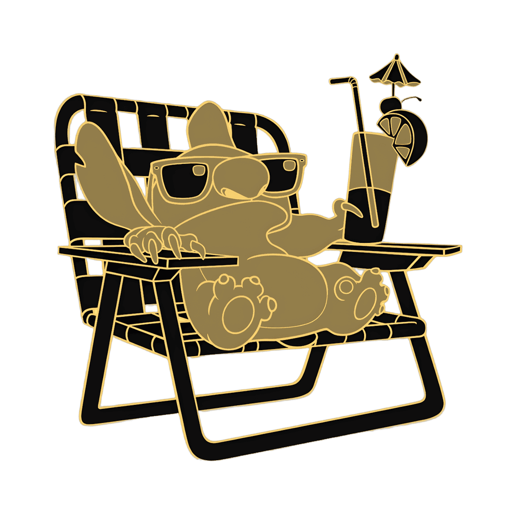 Stitch in Folding Beach Chair - Y439 Ultra Rare Disney pin