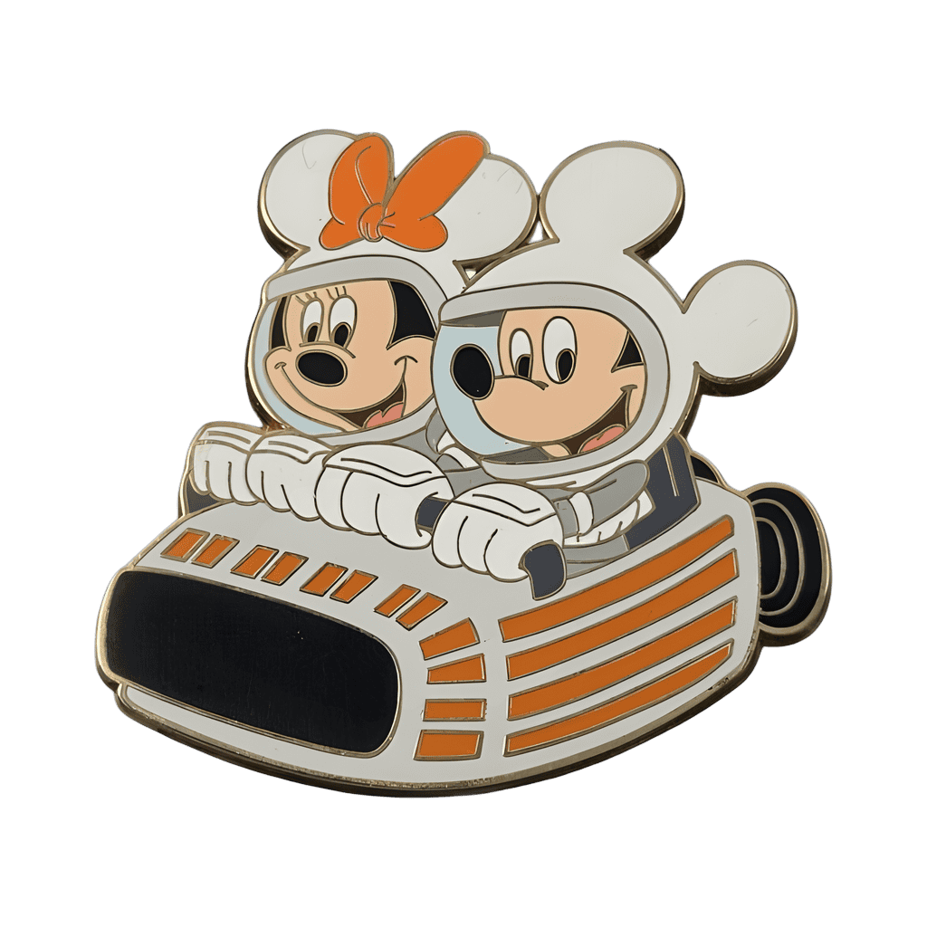 Mickey and Minnie Riding Space Mountain Disney pin