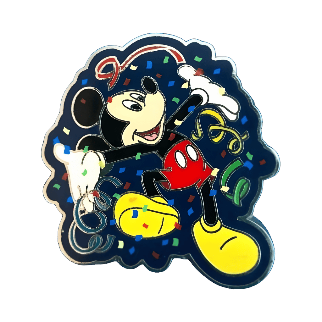 Celebrating 35 Magical Years Starter Lanyard Set - Mickey Jumping with Confetti Disney pin