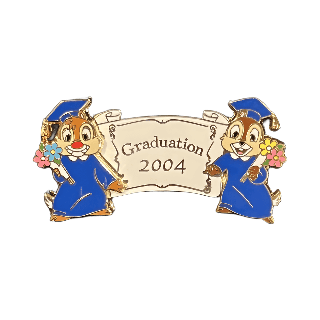 Chip & Dale Graduation 2004 Disney pin