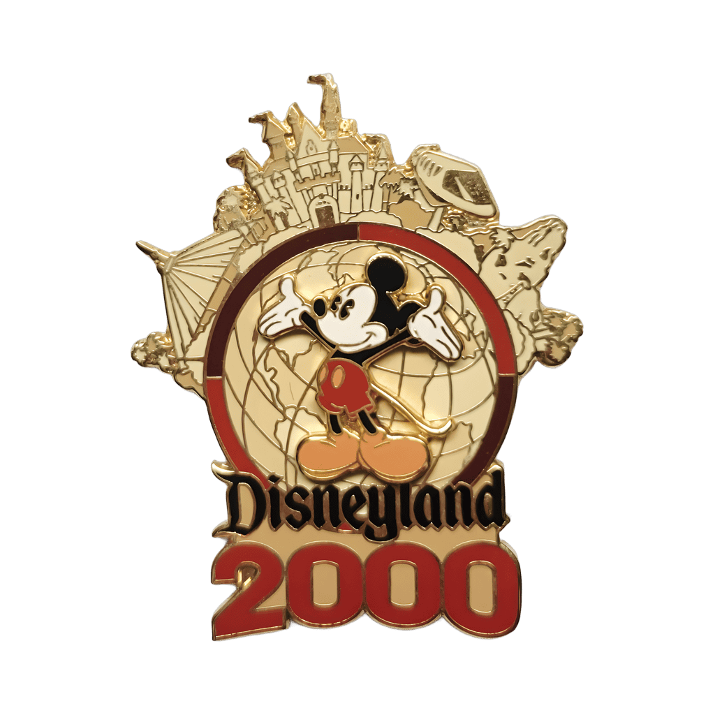 Mickey on Globe with Attractions Disney pin