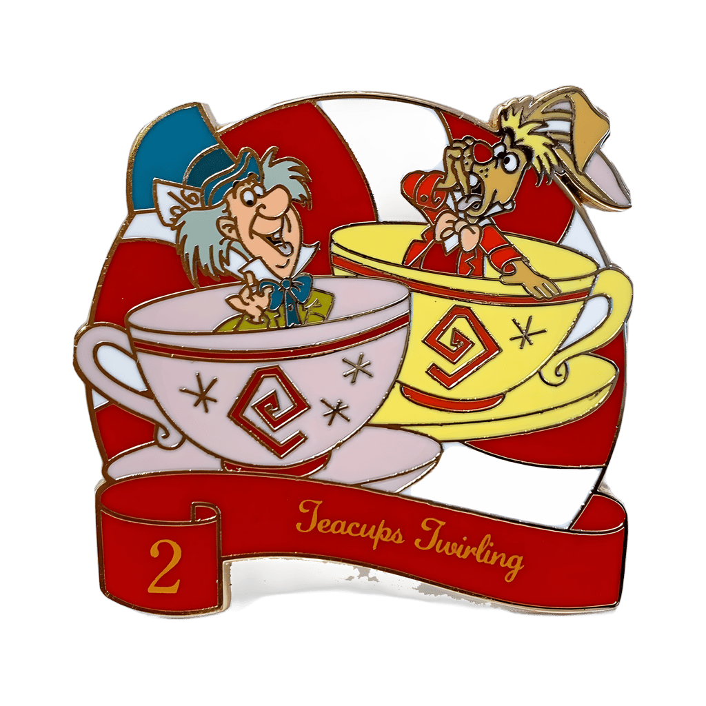 2 Teacups Twirling Disney pin
