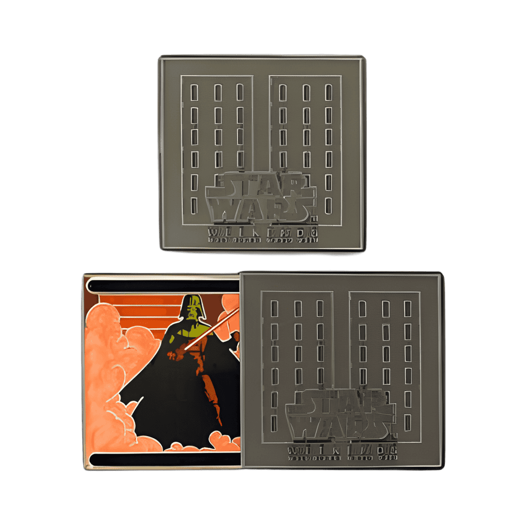 Darth Vader behind sliding doors Disney pin