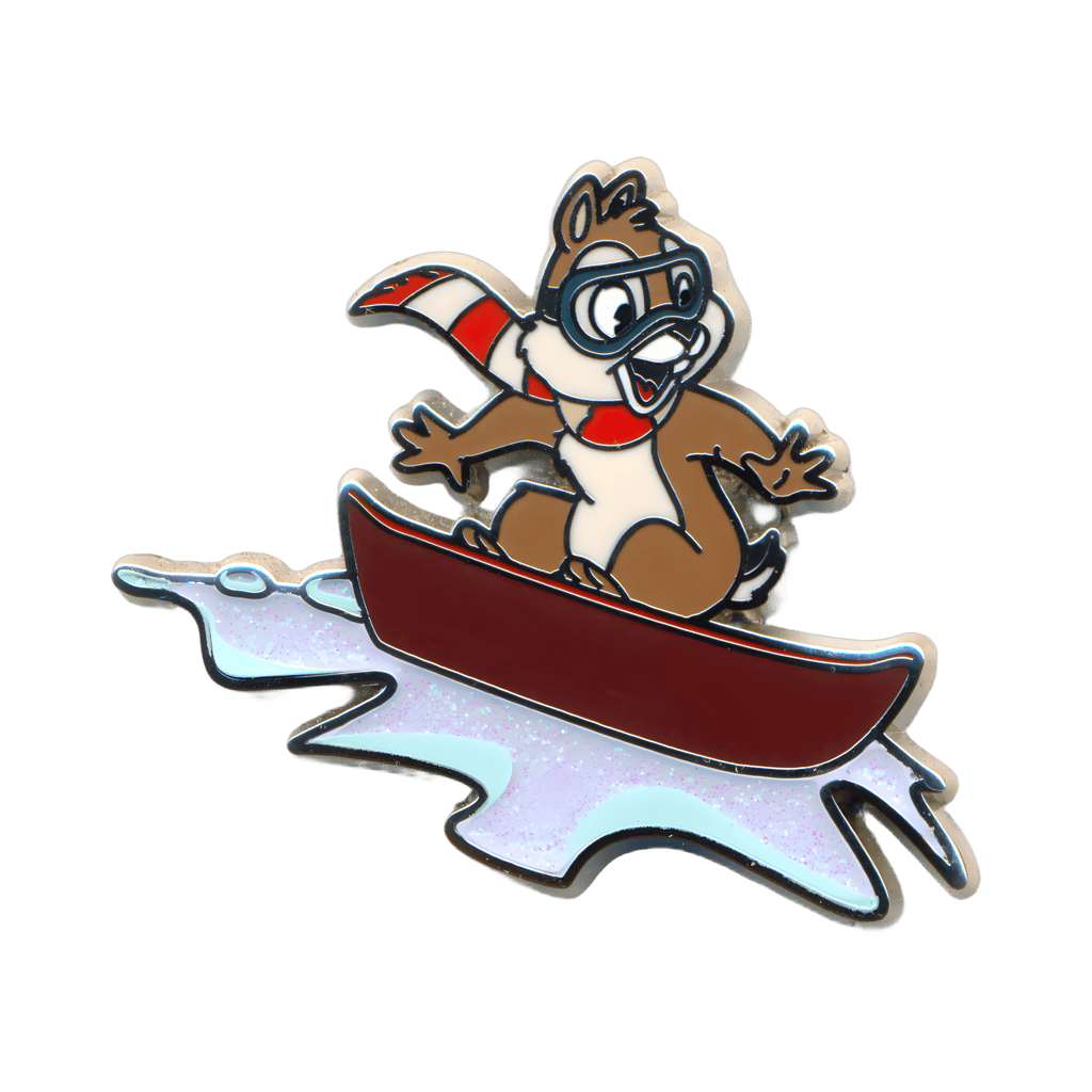 Chip on a Snowboard Disney pin