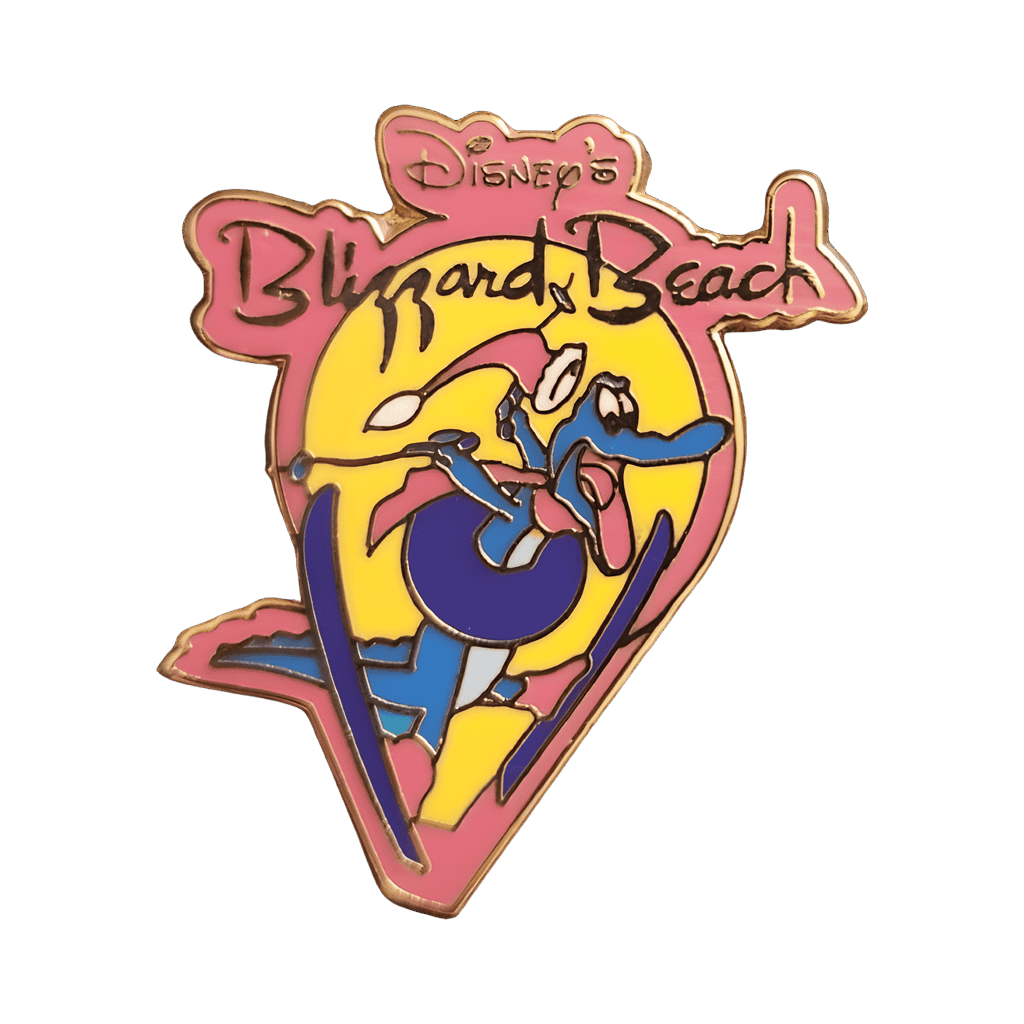 Skiing Ice Gator (Pink Border) Disney pin