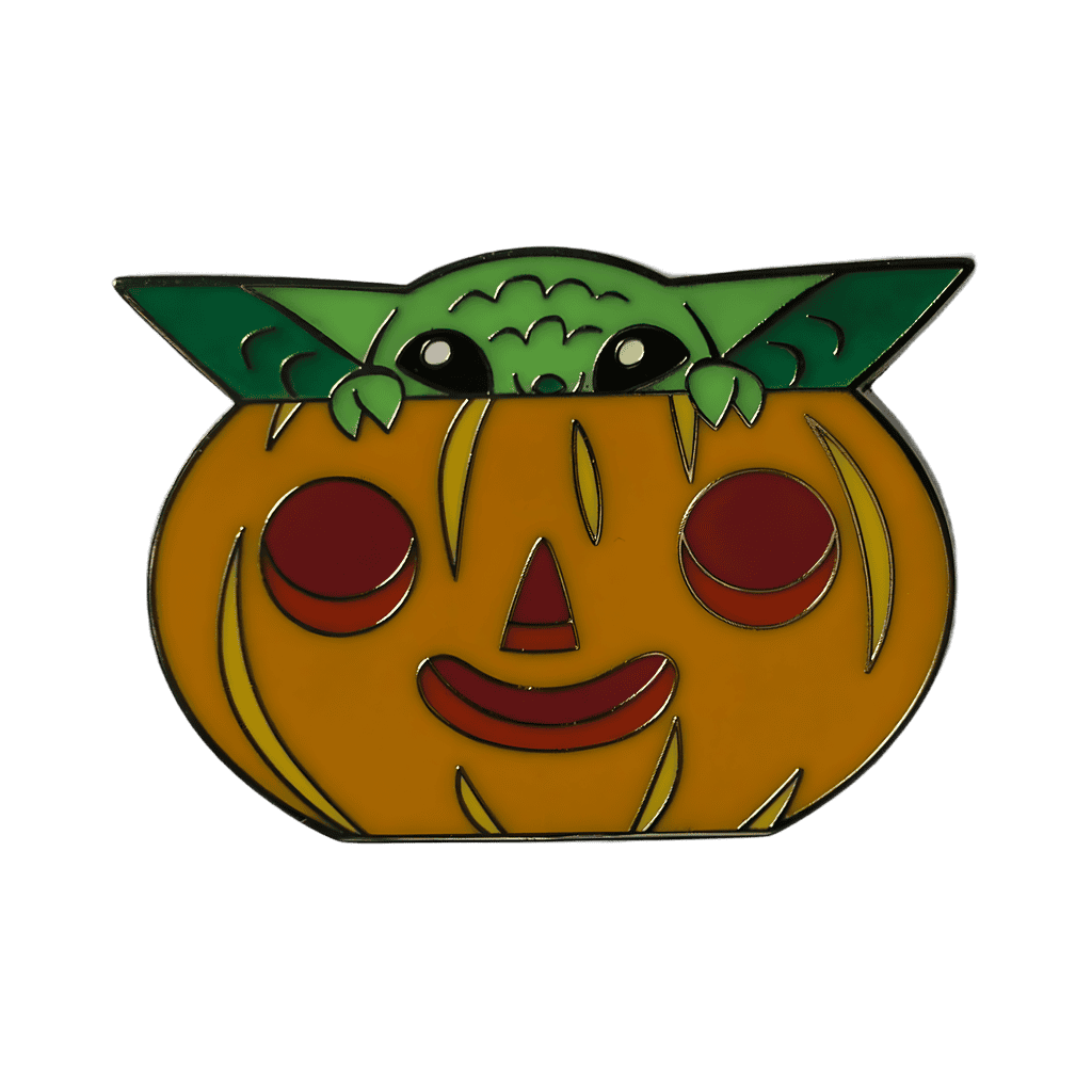 Grogu in Jack-o-Lantern Pumpkin - Star Wars - Mandalorian Disney pin