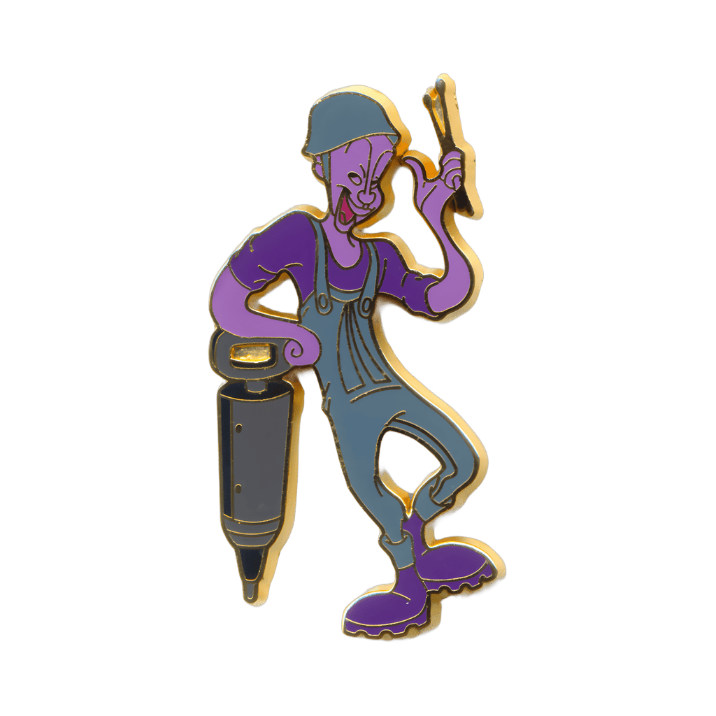 Purple Construction Worker Disney pin