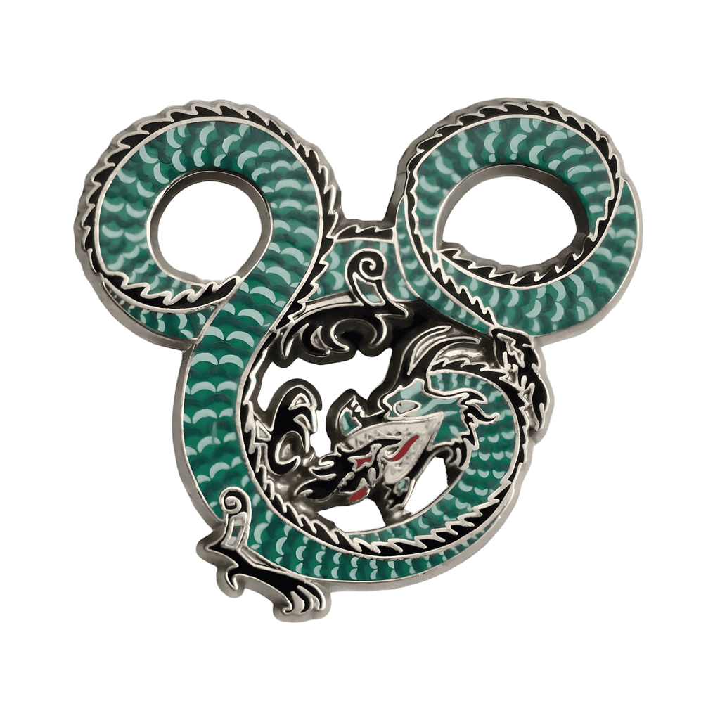 Green on Silver Disney pin