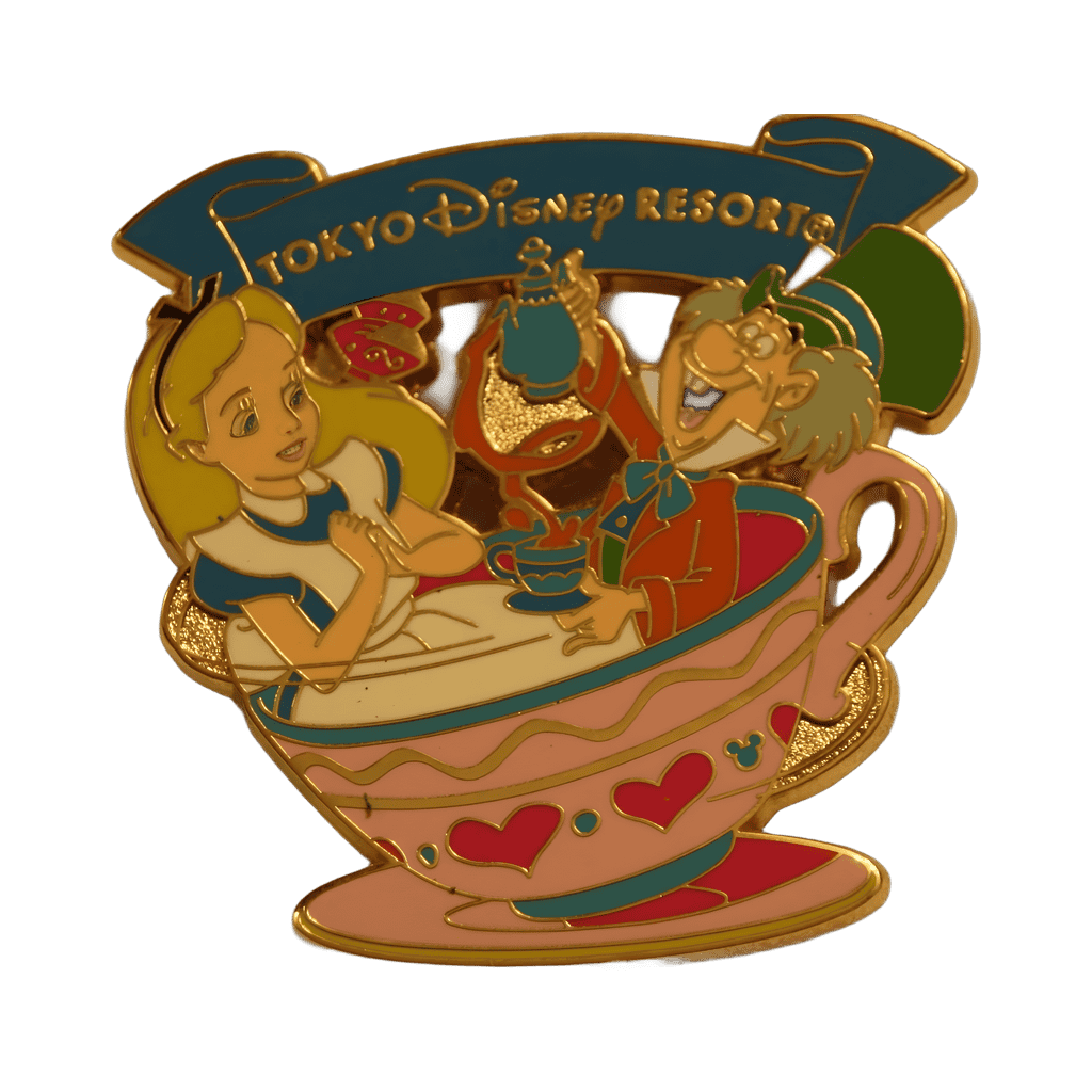 Alice in Wonderland and Mad Hatter Disney pin