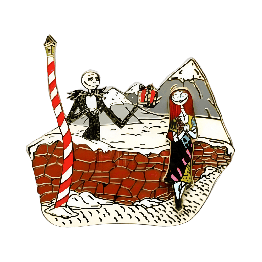 Jack Skellington & Sally - Holiday Gift Exchange - Christmas Disney pin