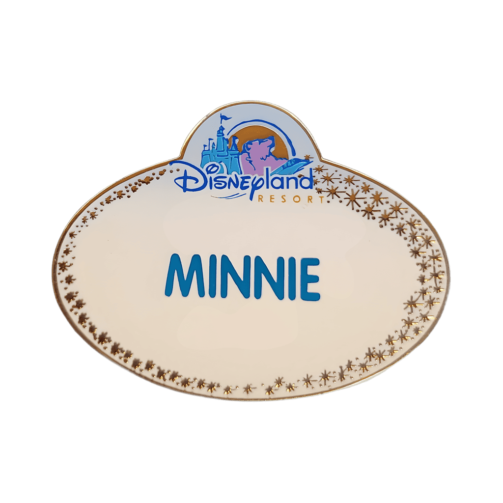 Disneyland Resort Minnie Name Tag Badge Disney pin