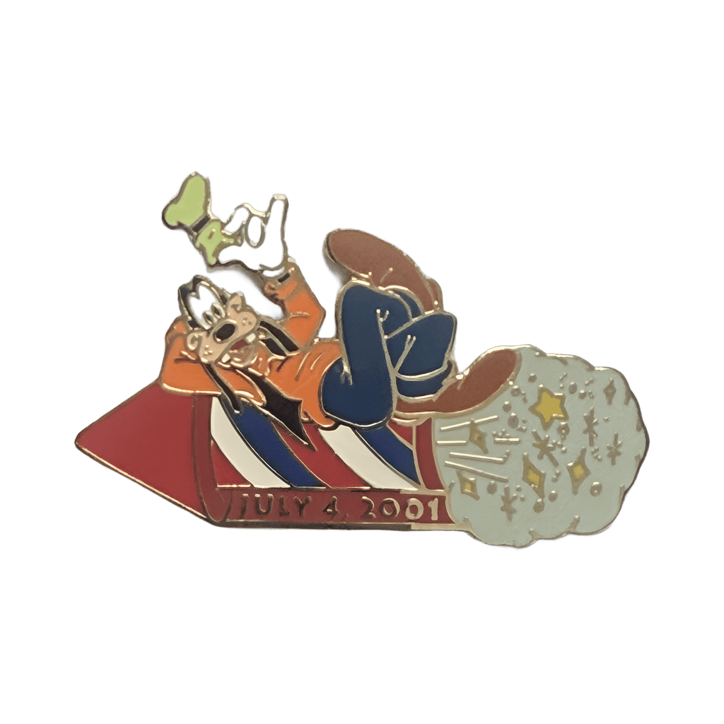 Goofy on a rocket Disney pin