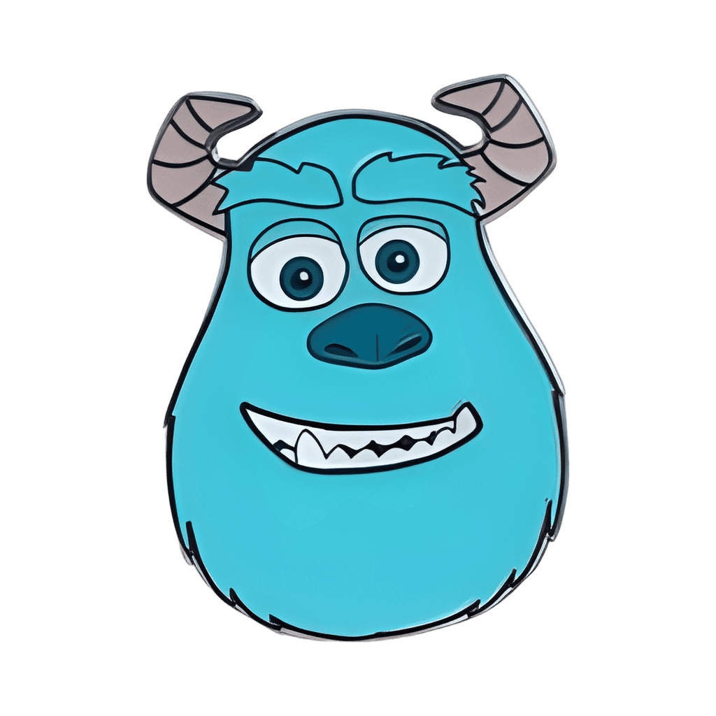 Sulley and Door Pin Set - Sulley Grinning Face Disney pin
