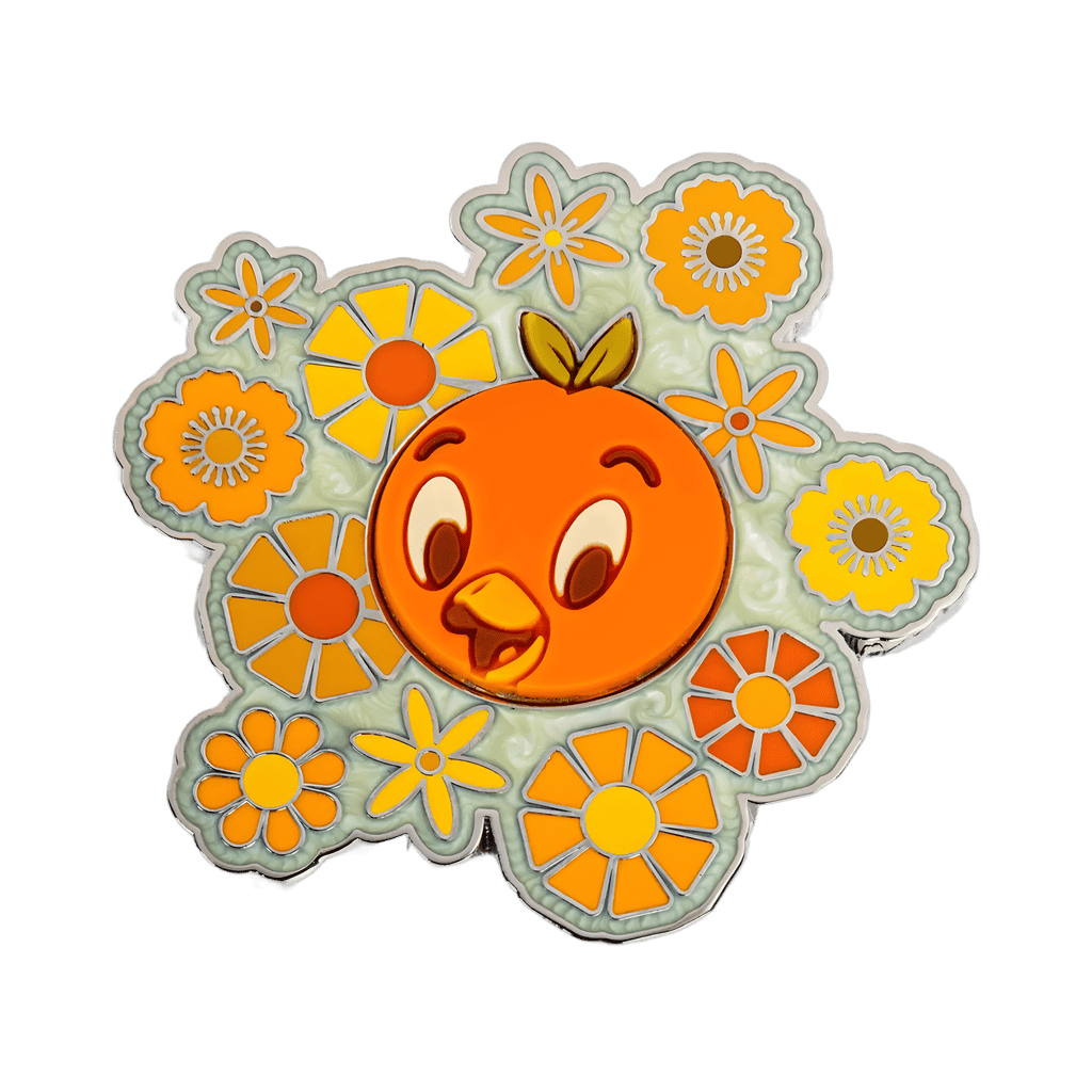 Floral Orange Bird Disney pin