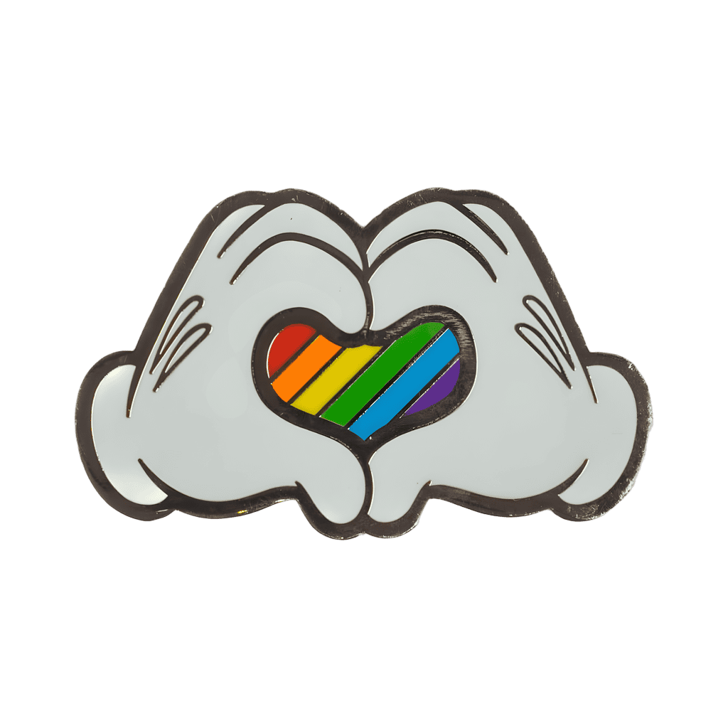 Mickey Hands Rainbow Heart Disney pin