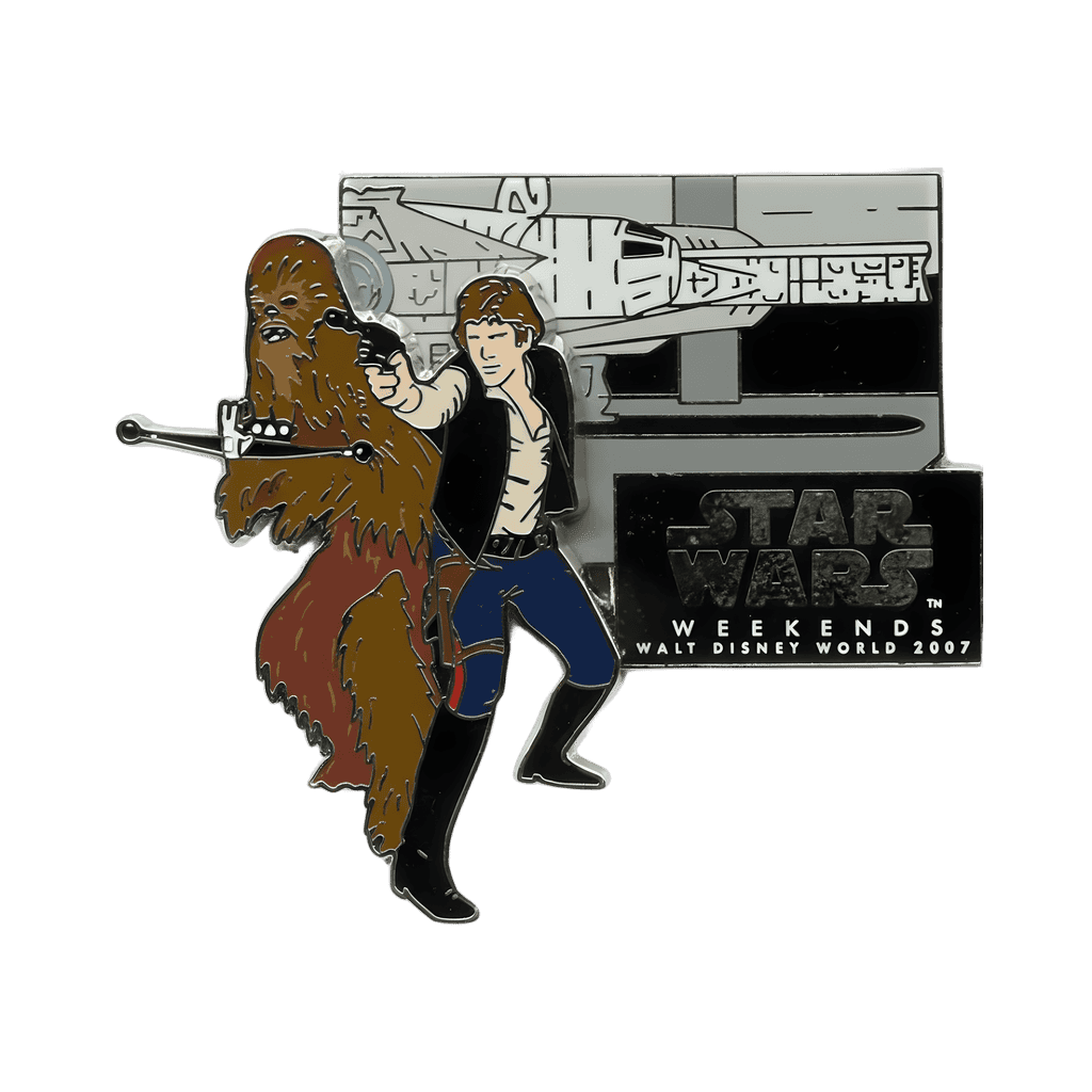 Han Solo and Chewbacca Disney pin