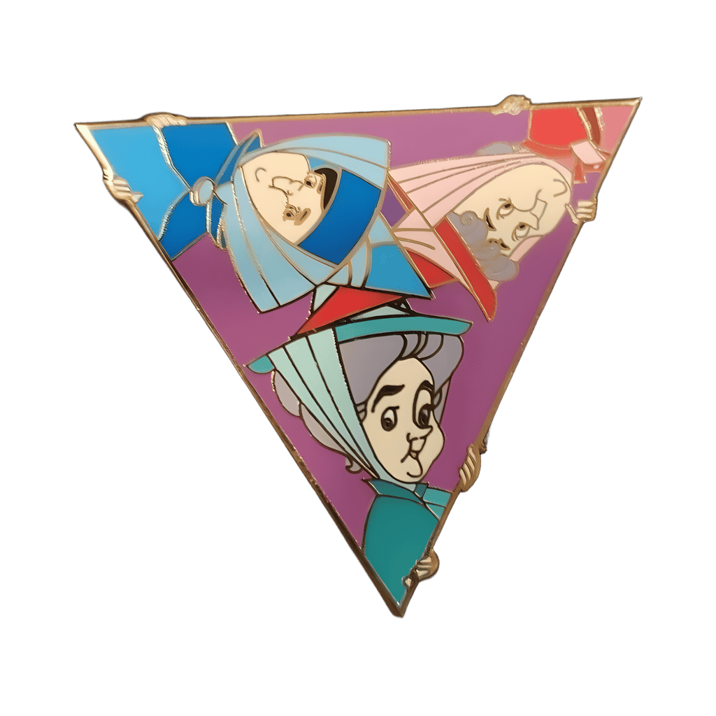 Three Fairies (Flora, Fauna, Merryweather) Disney pin