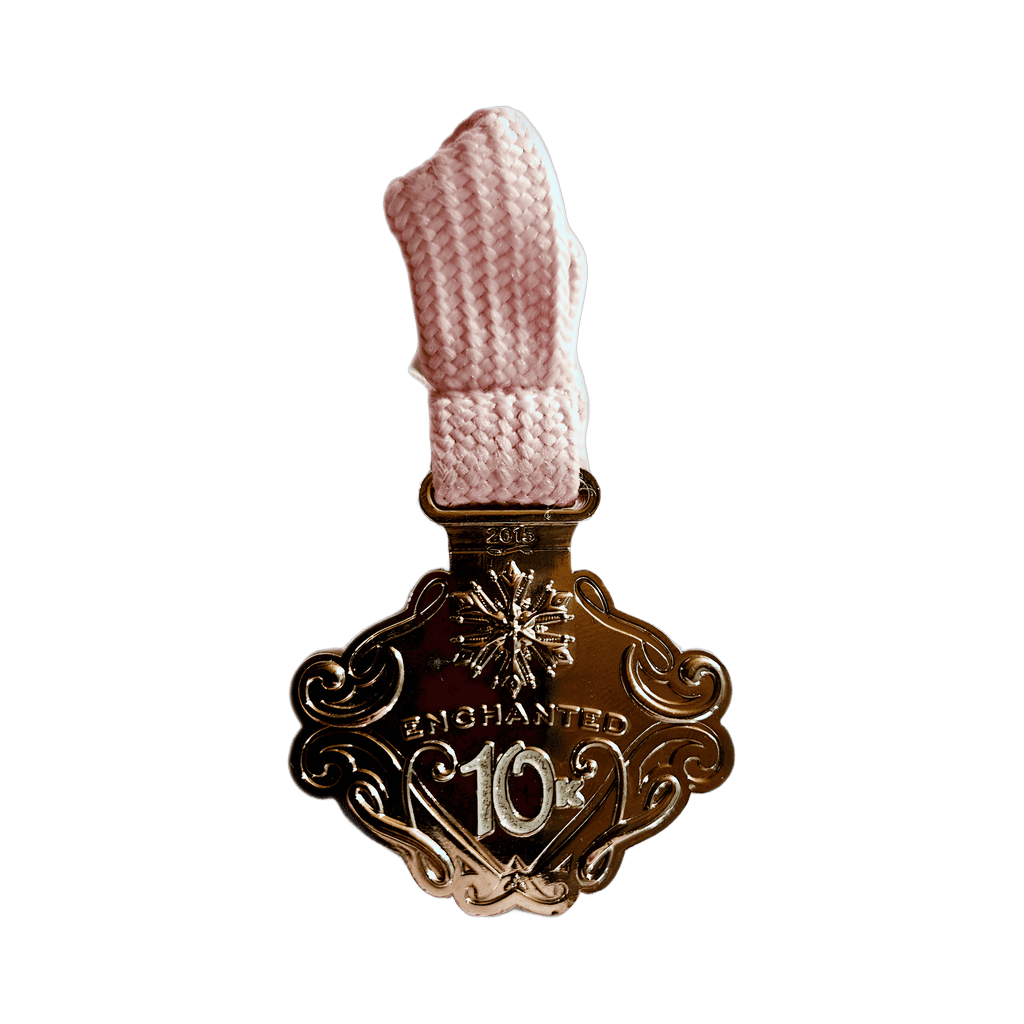 Enchanted 10k Silver Medallion on Pink Disney pin